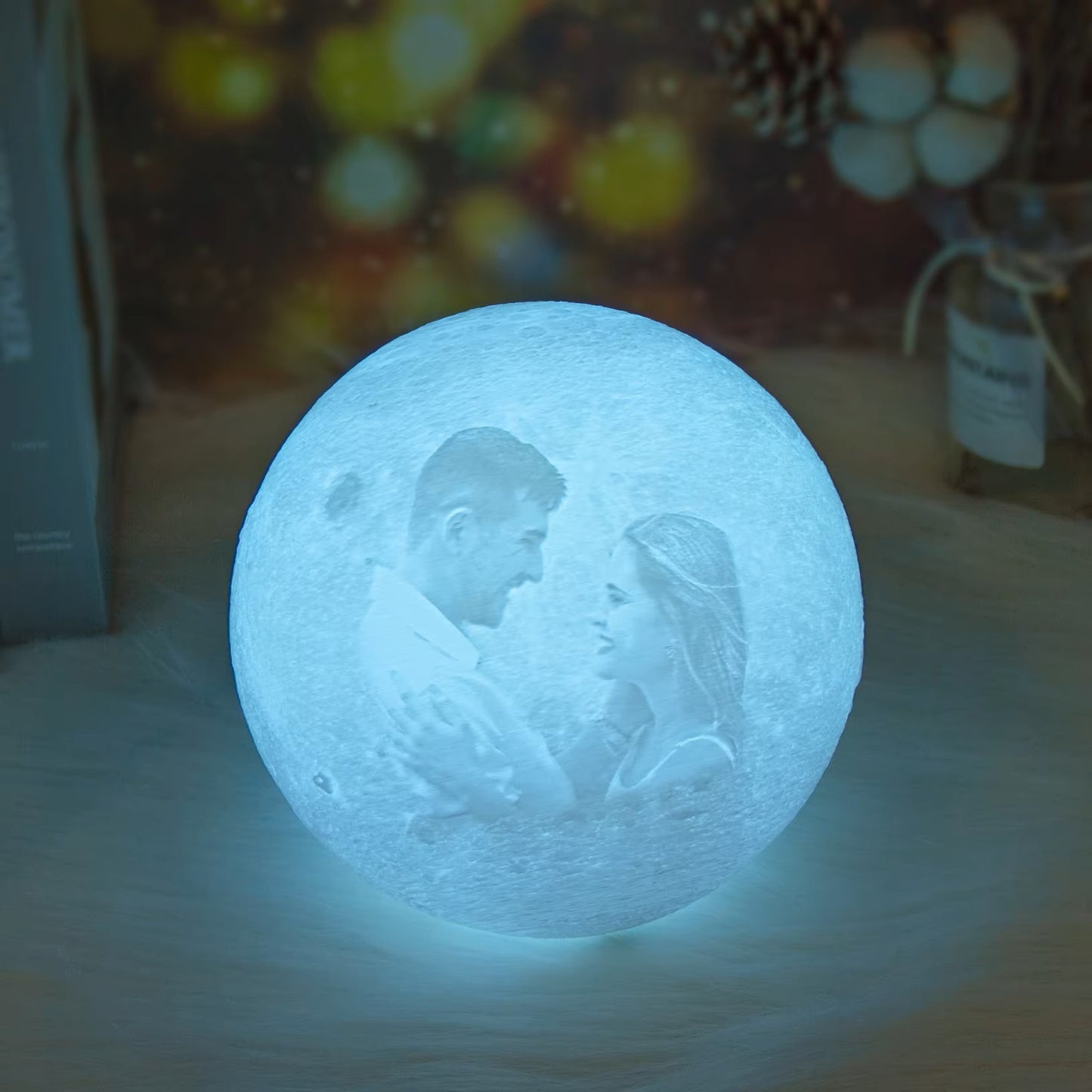 Personalized 3D Printing Moon Lamp Customized Photo Text Night Light USB Rechargeable🌕