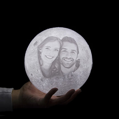 Personalized 3D Printing Moon Lamp Customized Photo Text Night Light USB Rechargeable🌕