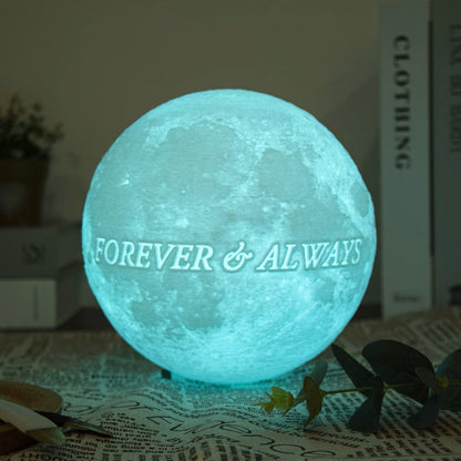 Personalized 3D Printing Moon Lamp Customized Photo Text Night Light USB Rechargeable🌕