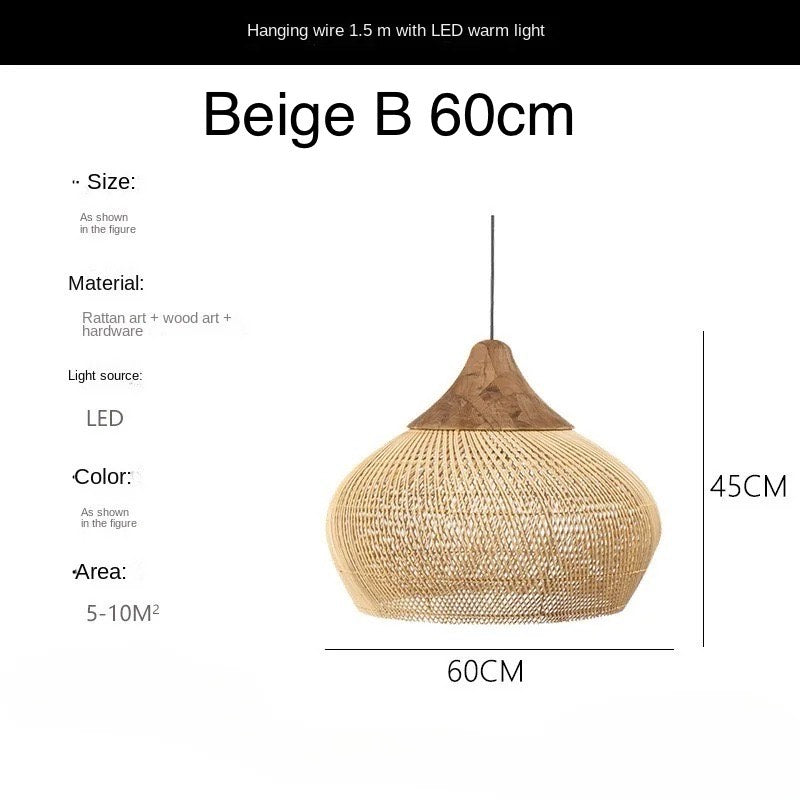 Vintage Pendant Lights Hight Quality Rattan Lamps