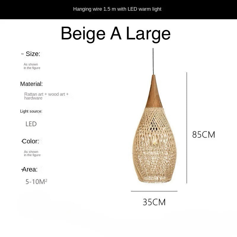 Vintage Pendant Lights Hight Quality Rattan Lamps