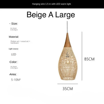 Vintage Pendant Lights Hight Quality Rattan Lamps