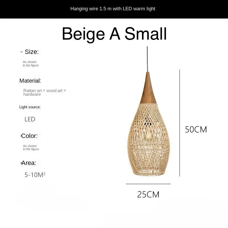 Vintage Pendant Lights Hight Quality Rattan Lamps