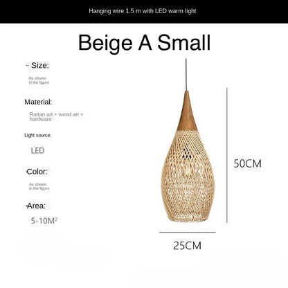 Vintage Pendant Lights Hight Quality Rattan Lamps