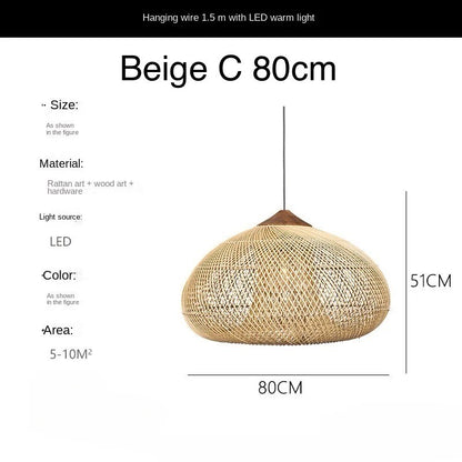 Vintage Pendant Lights Hight Quality Rattan Lamps