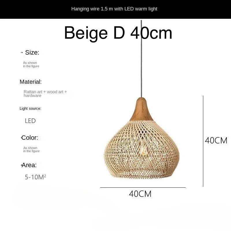 Vintage Pendant Lights Hight Quality Rattan Lamps
