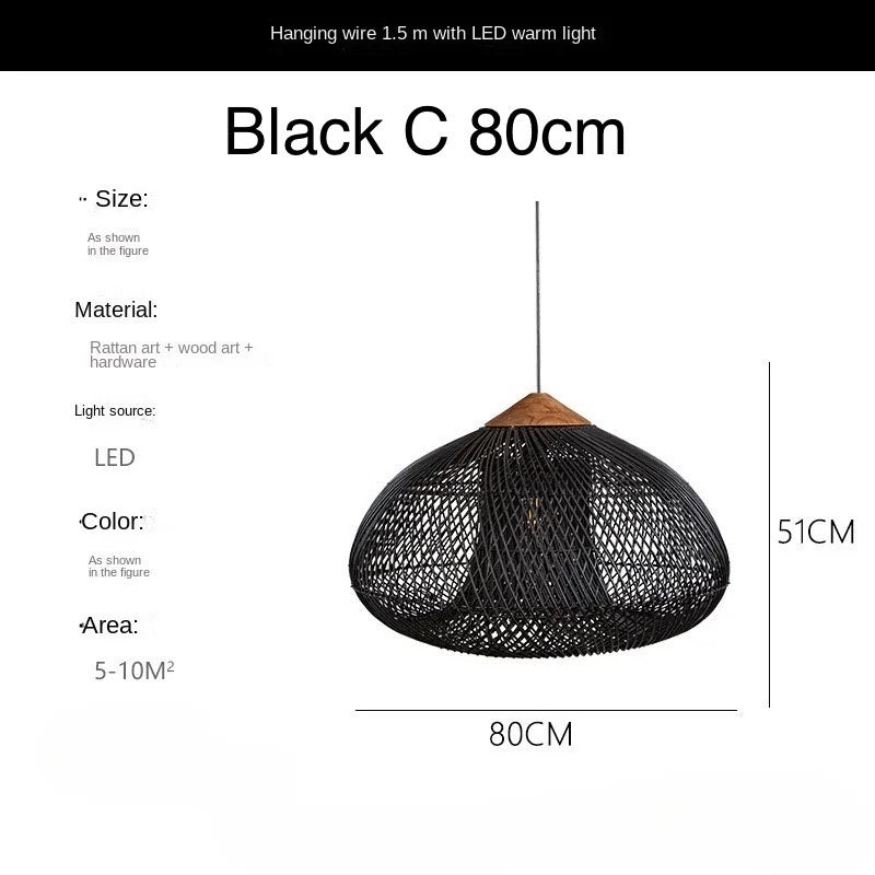 Vintage Pendant Lights Hight Quality Rattan Lamps