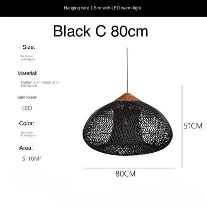 Vintage Pendant Lights Hight Quality Rattan Lamps
