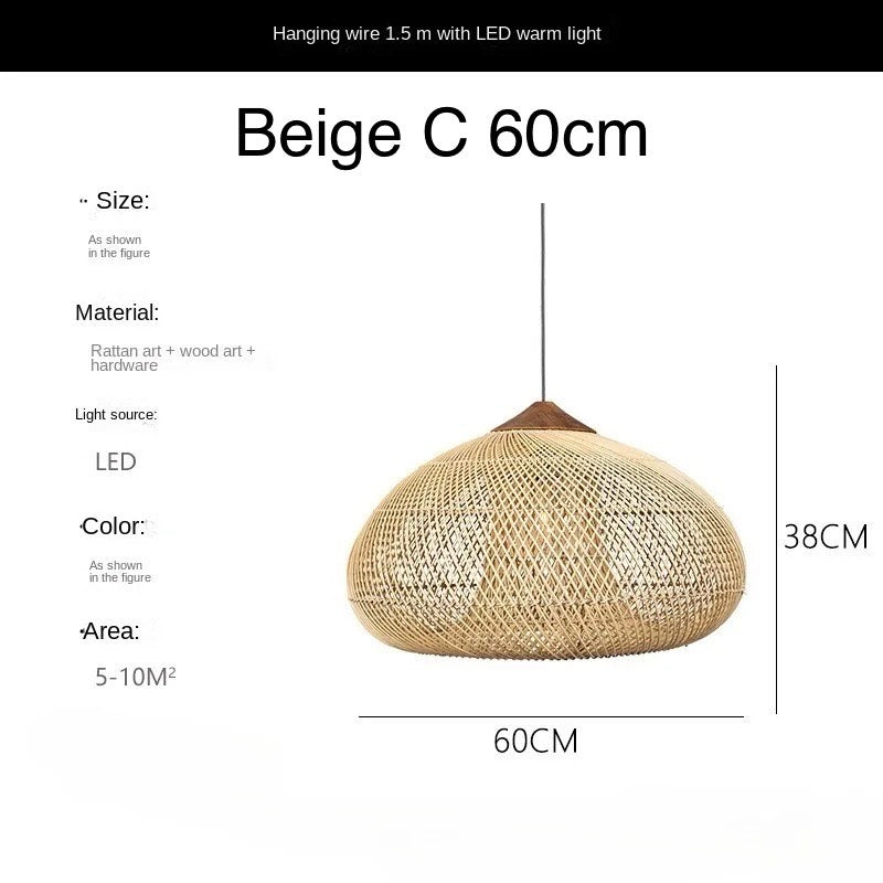Vintage Pendant Lights Hight Quality Rattan Lamps