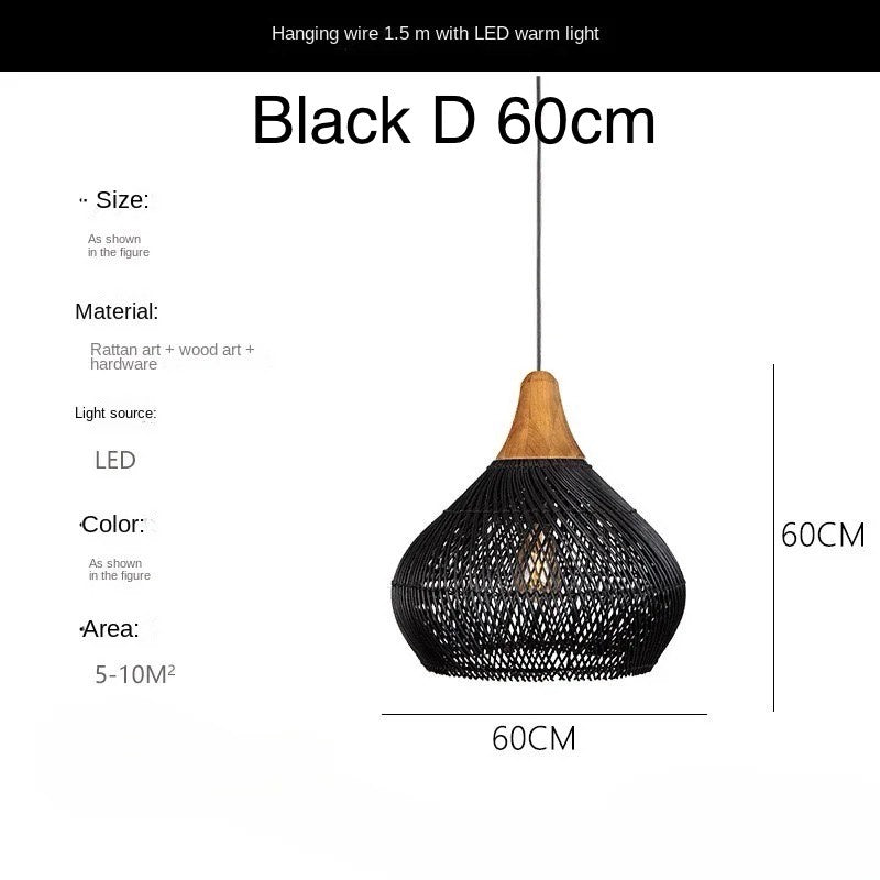 Vintage Pendant Lights Hight Quality Rattan Lamps