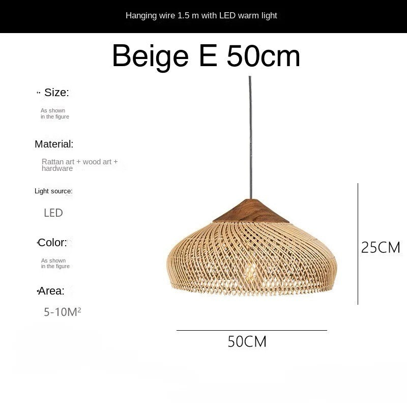 Vintage Pendant Lights Hight Quality Rattan Lamps