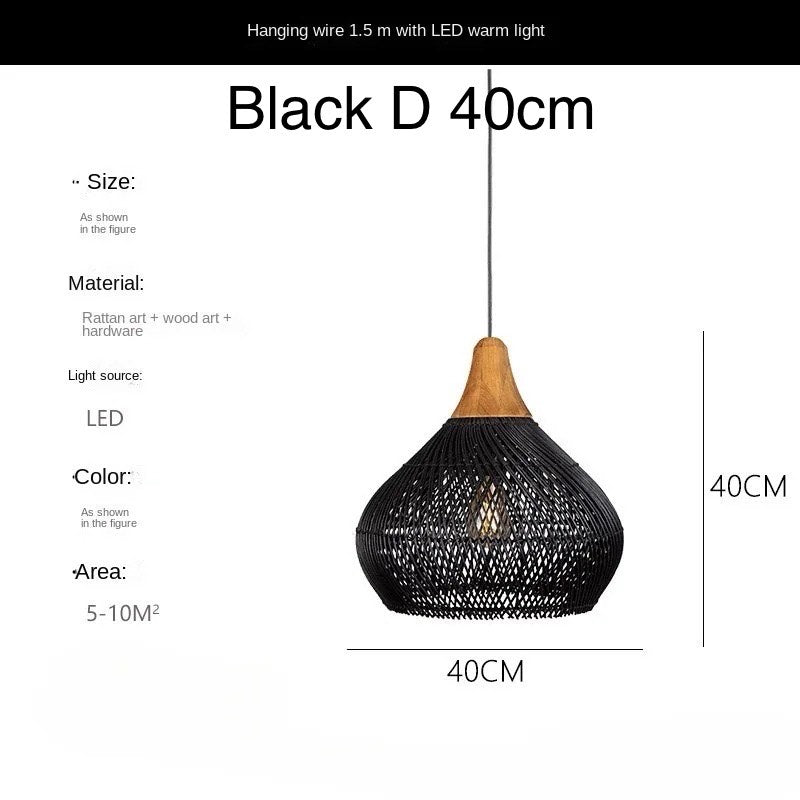 Vintage Pendant Lights Hight Quality Rattan Lamps