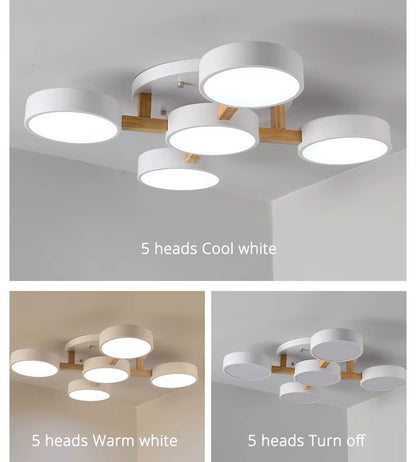 Nordic Style Modern Wood Ceiling Chandelier