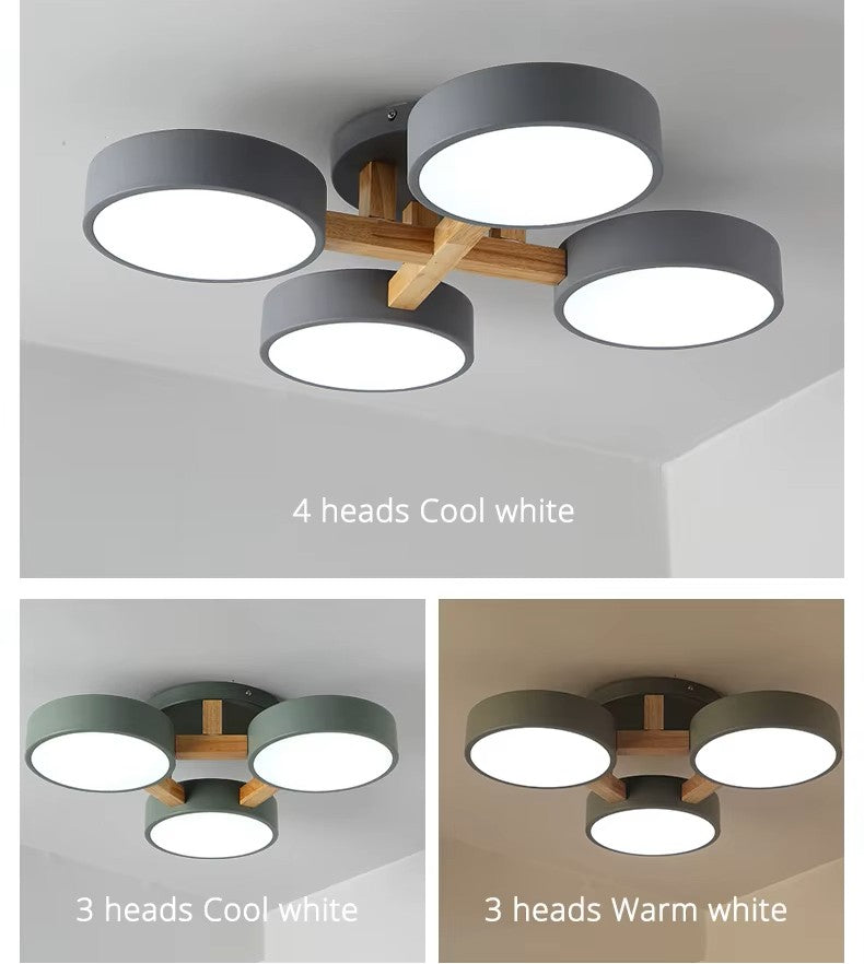 Nordic Style Modern Wood Ceiling Chandelier