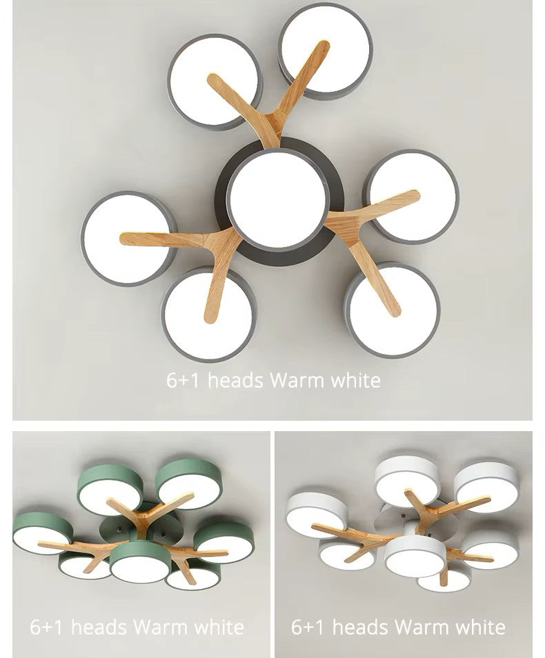 Nordic Style Modern Wood Ceiling Chandelier