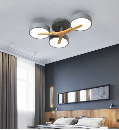 Nordic Style Modern Wood Ceiling Chandelier