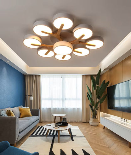 Nordic Style Modern Wood Ceiling Chandelier
