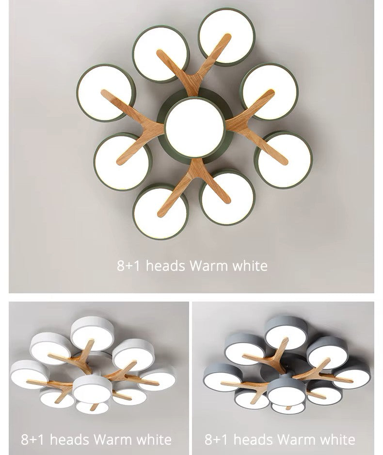 Nordic Style Modern Wood Ceiling Chandelier