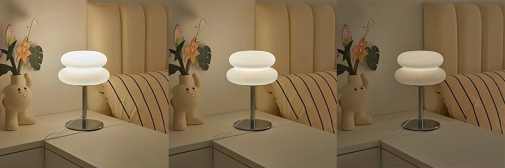 Tri Color Modern creamy Table Lamp lights