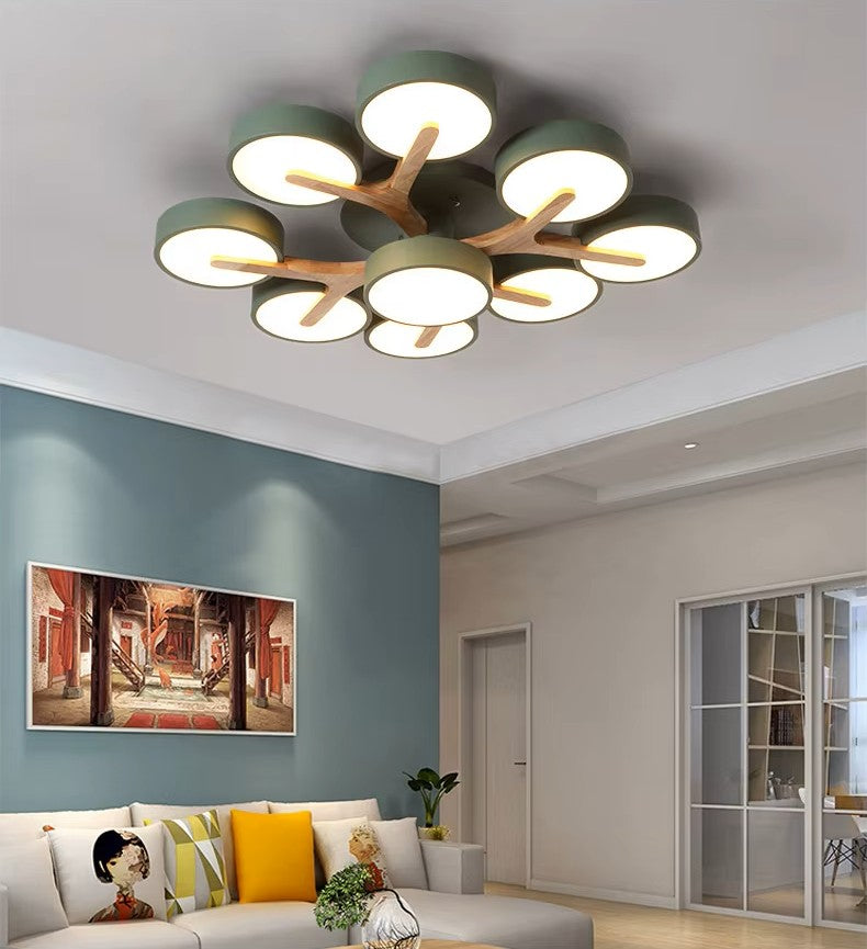 Nordic Style Modern Wood Ceiling Chandelier