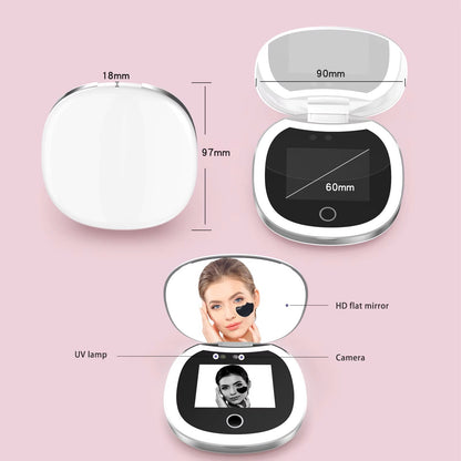 Sunscreen UV Mirror Testing Camera with Light 2X Magnification 3.5in Pocket Size L Pocket