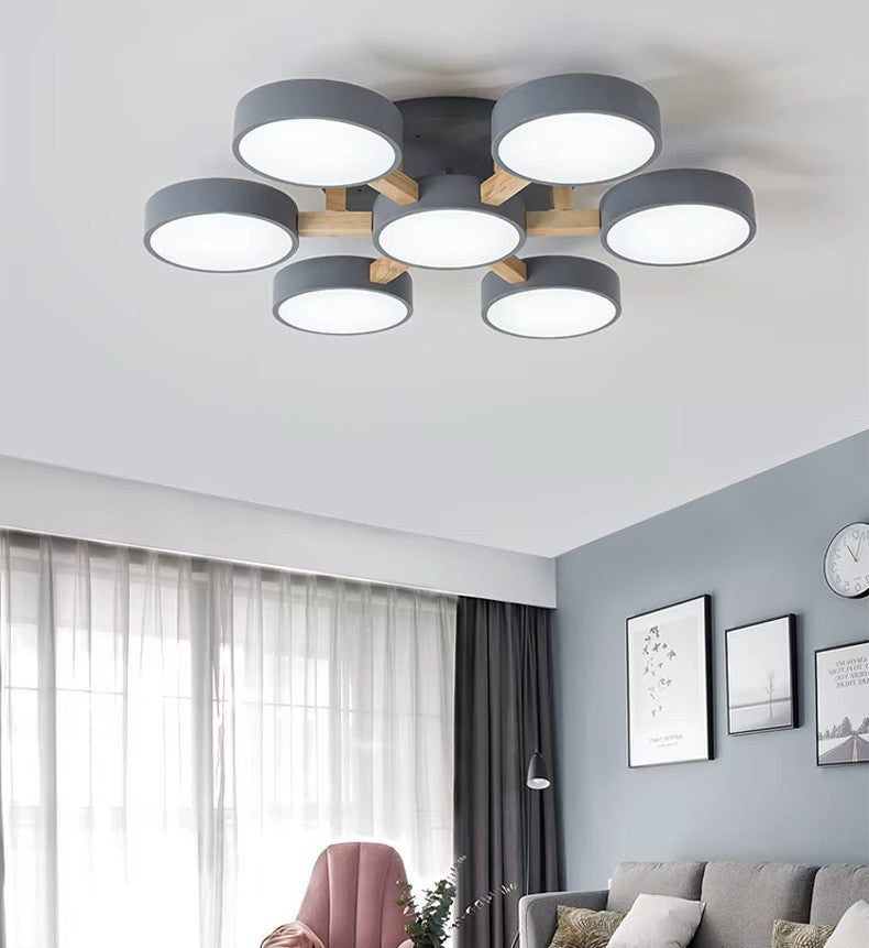 Nordic Style Modern Wood Ceiling Chandelier