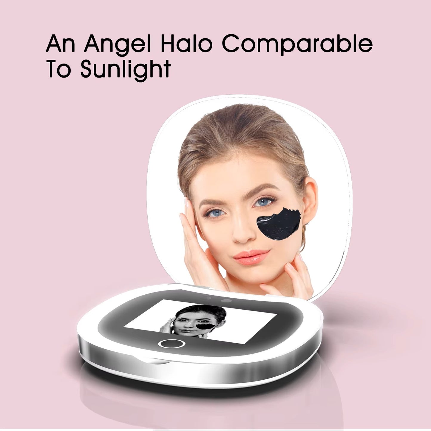 Sunscreen UV Mirror Testing Camera with Light 2X Magnification 3.5in Pocket Size L Pocket