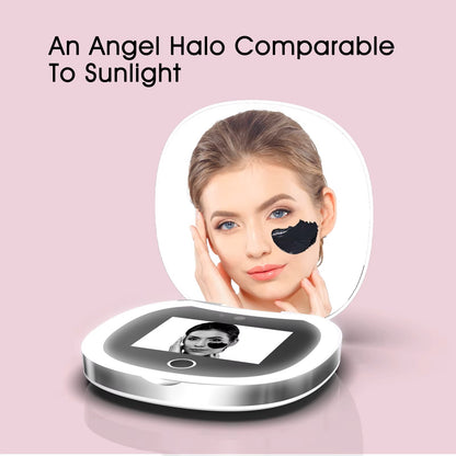 Sunscreen UV Mirror Testing Camera with Light 2X Magnification 3.5in Pocket Size L Pocket