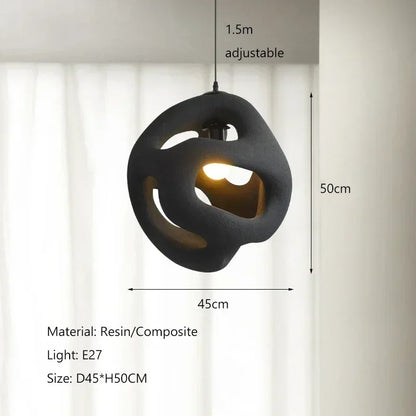 Modern Twist Pendant Lamp E27 Hanging Chandelier