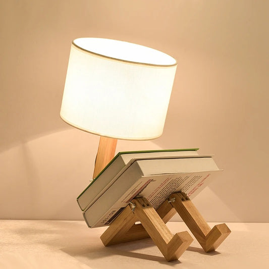 Creative Wooden Table Wood Lamp Shape light