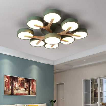 Nordic Style Modern Wood Ceiling Chandelier