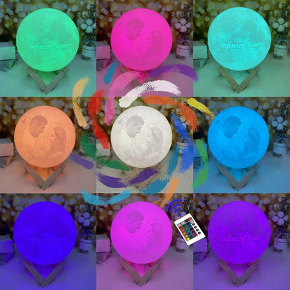 Personalized 3D Printing Moon Lamp Customized Photo Text Night Light USB Rechargeable🌕