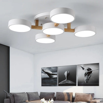 Nordic Style Modern Wood Ceiling Chandelier