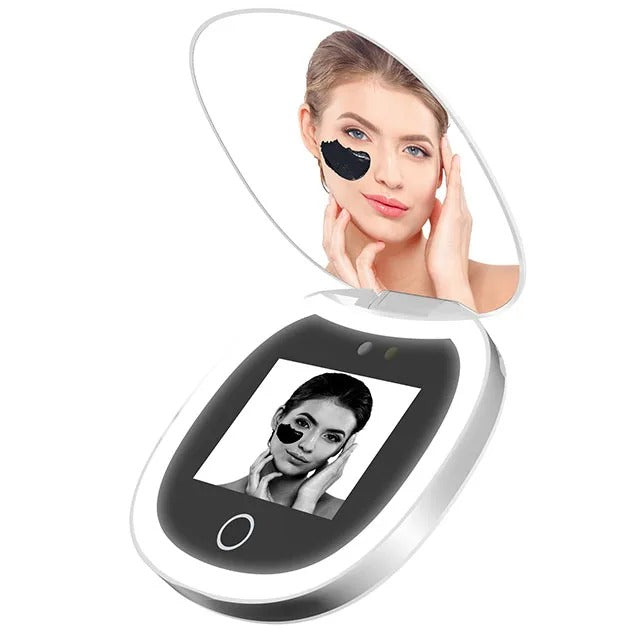 Sunscreen UV Mirror Testing Camera with Light 2X Magnification 3.5in Pocket Size L Pocket