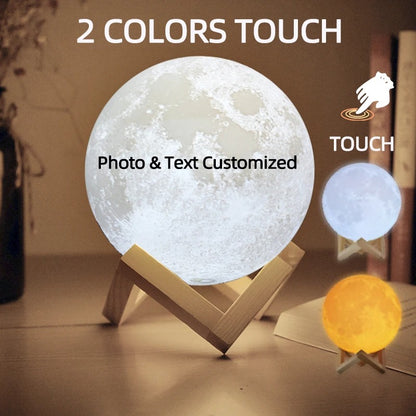Personalized 3D Printing Moon Lamp Customized Photo Text Night Light USB Rechargeable🌕