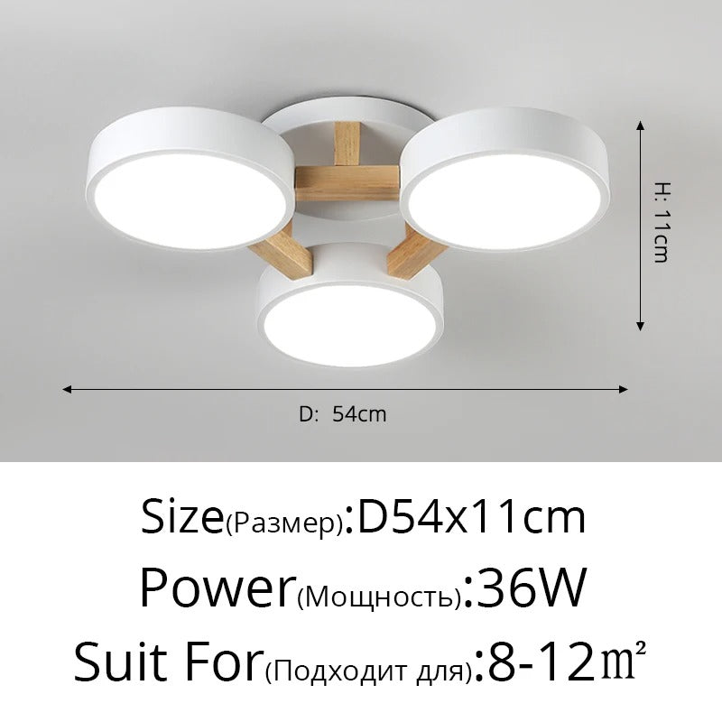 Nordic Style Modern Wood Ceiling Chandelier