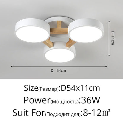 Nordic Style Modern Wood Ceiling Chandelier