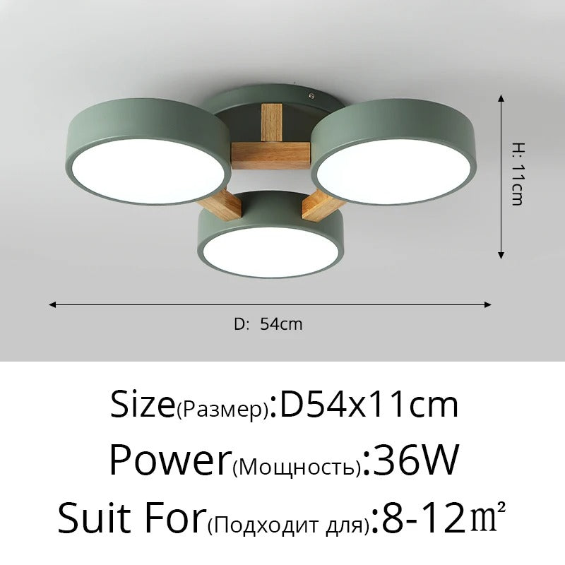 Nordic Style Modern Wood Ceiling Chandelier