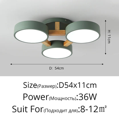 Nordic Style Modern Wood Ceiling Chandelier