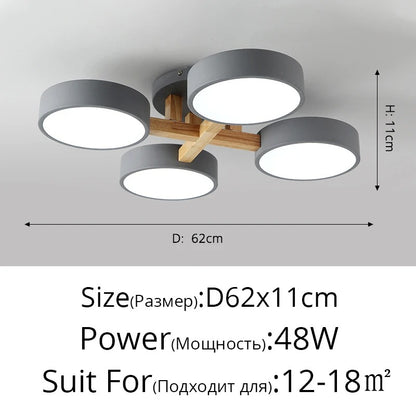 Nordic Style Modern Wood Ceiling Chandelier