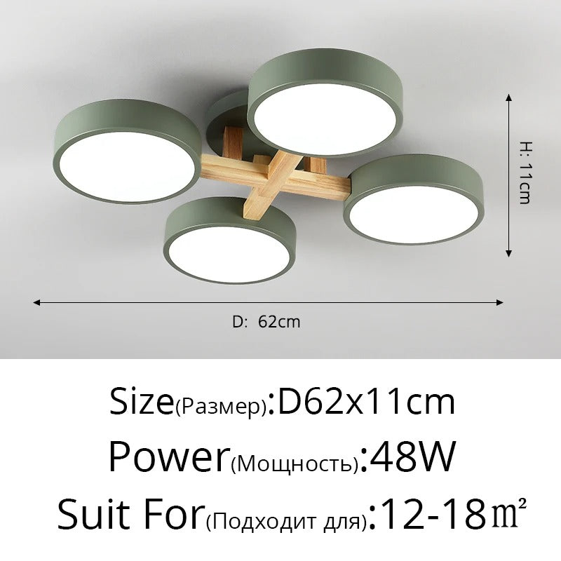 Nordic Style Modern Wood Ceiling Chandelier