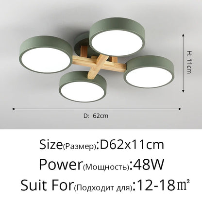 Nordic Style Modern Wood Ceiling Chandelier