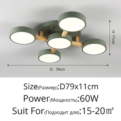 Nordic Style Modern Wood Ceiling Chandelier