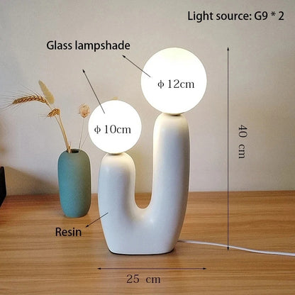 creative Art resin double-ended table lamp lights