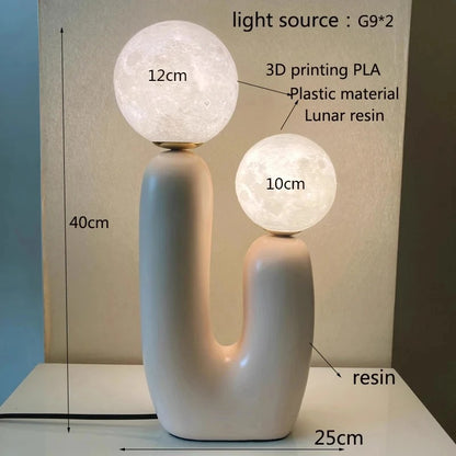 creative Art resin double-ended table lamp lights