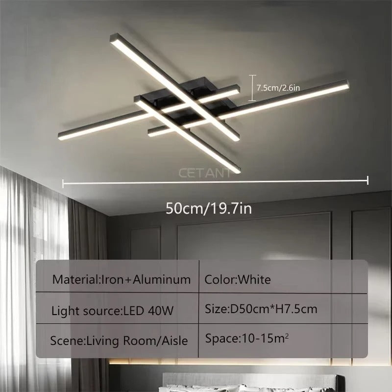 Modern LED Ceiling Lamp Lights 30/50CM Square Line