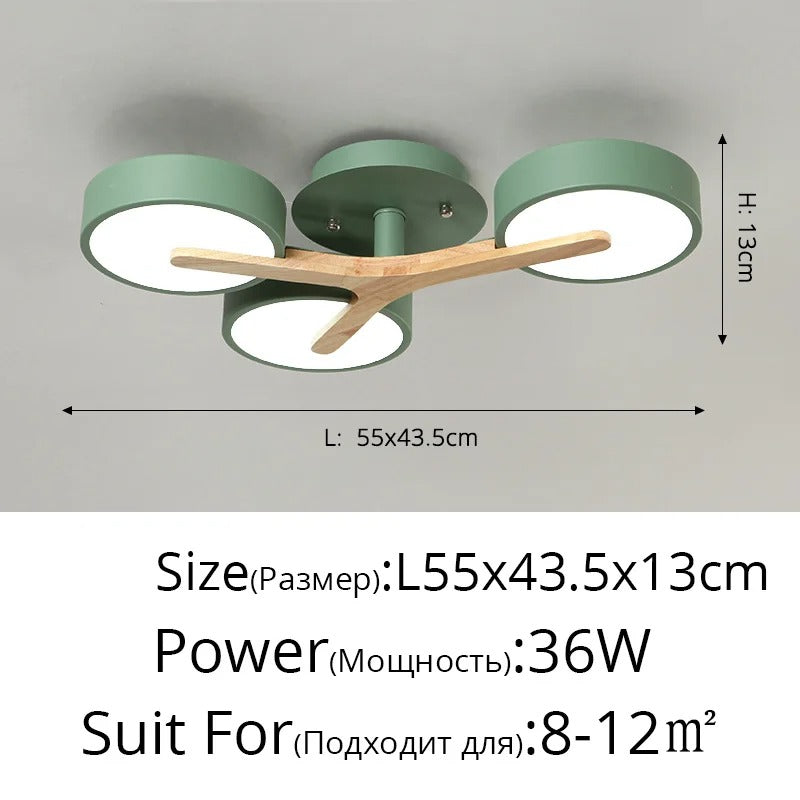 Nordic Style Modern Wood Ceiling Chandelier