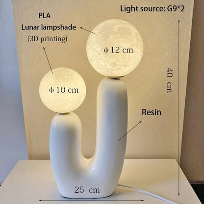 creative Art resin double-ended table lamp lights