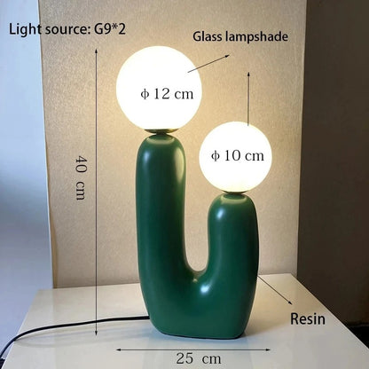 creative Art resin double-ended table lamp lights