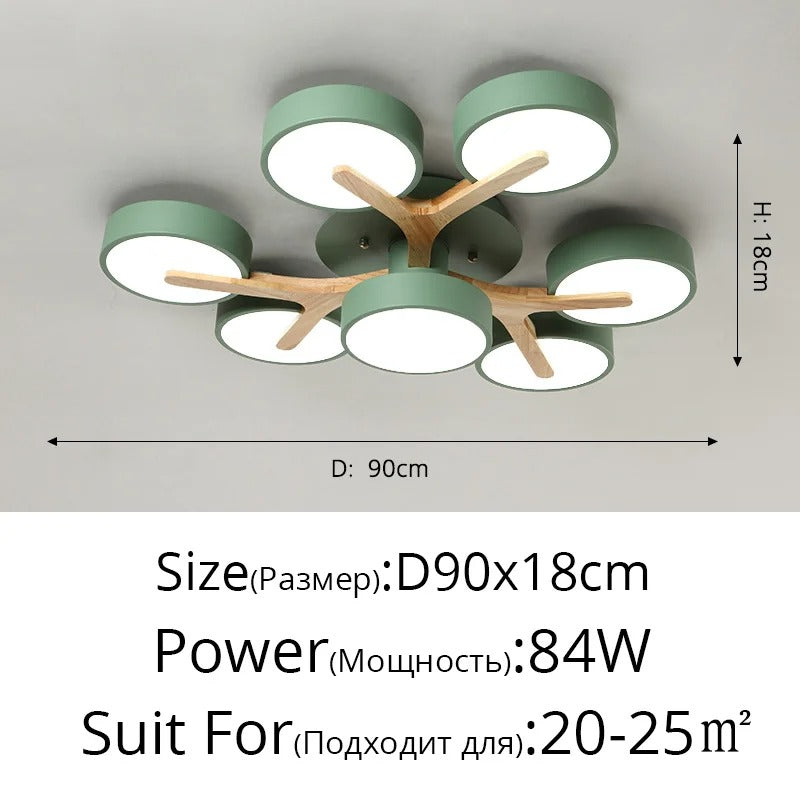 Nordic Style Modern Wood Ceiling Chandelier